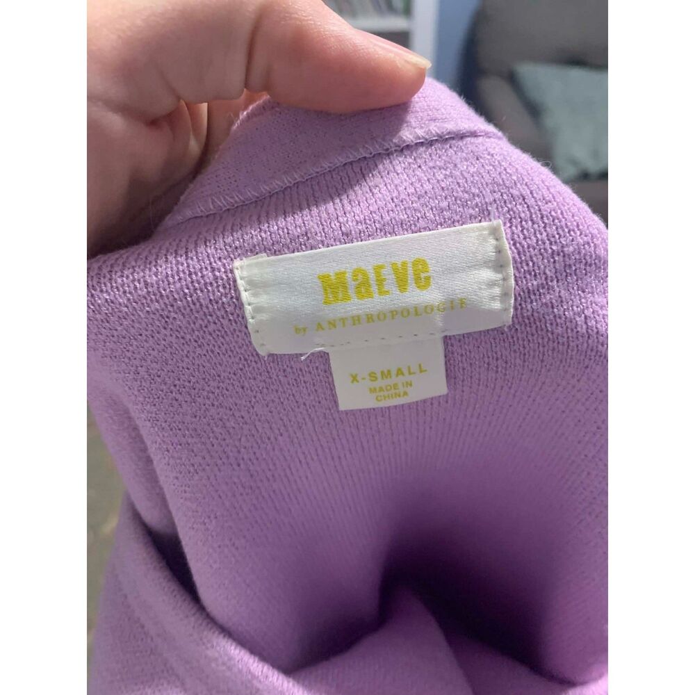 Maeve Anthropologie Light Purple Crewneck Long Sleeve Sweater, XS - Picture 5 of 5